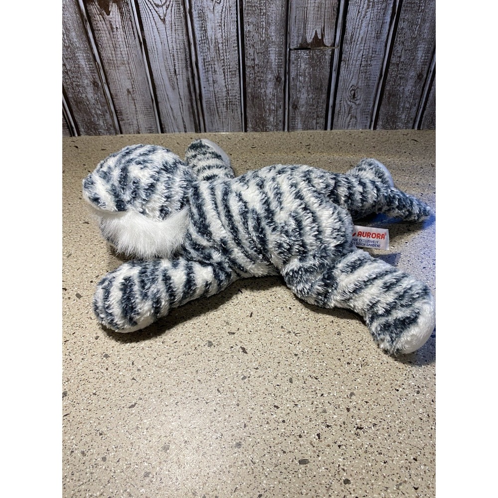 Busch Gardens White Tiger Plush 15" Stuffed Animal Aurora Blue Eyes Laying Gift - Picture 7 of 9